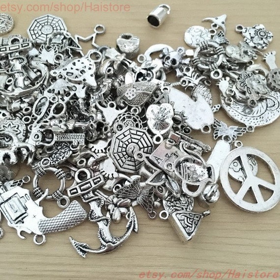 50pcs Bulk silver charms charm lot charm variety bulk charm Etsy