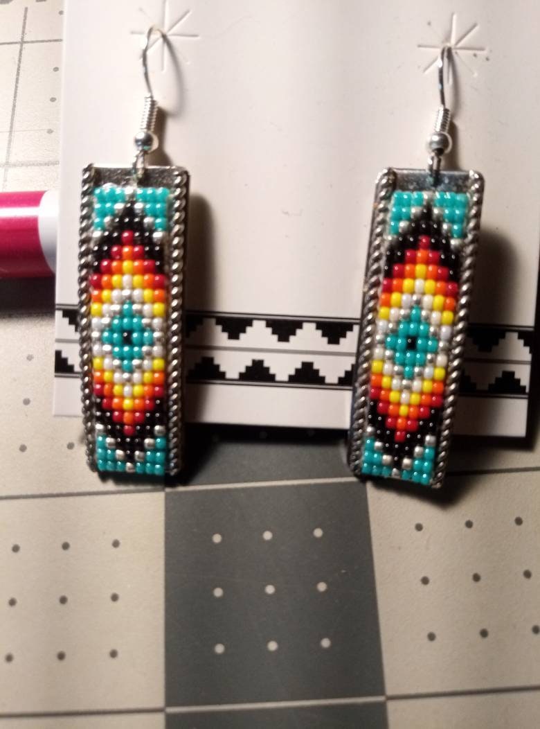 Bead loom earrings sale