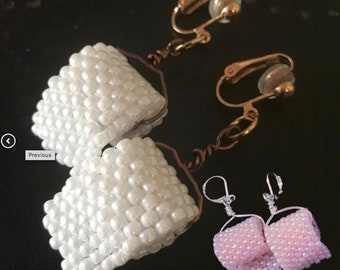 Handmade Toilet Paper Earrings with Choice Of Ear-wire Styles.