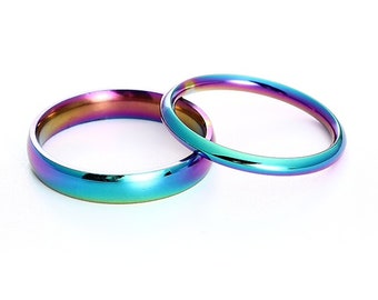 Unisex Titanium Steel  Band/Stacking  Rings  in either 2mm, 4mm, 6mm 0r 8mm Widths.