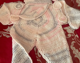 Star Shaped Baby Blanket With Hood And Matching Hat