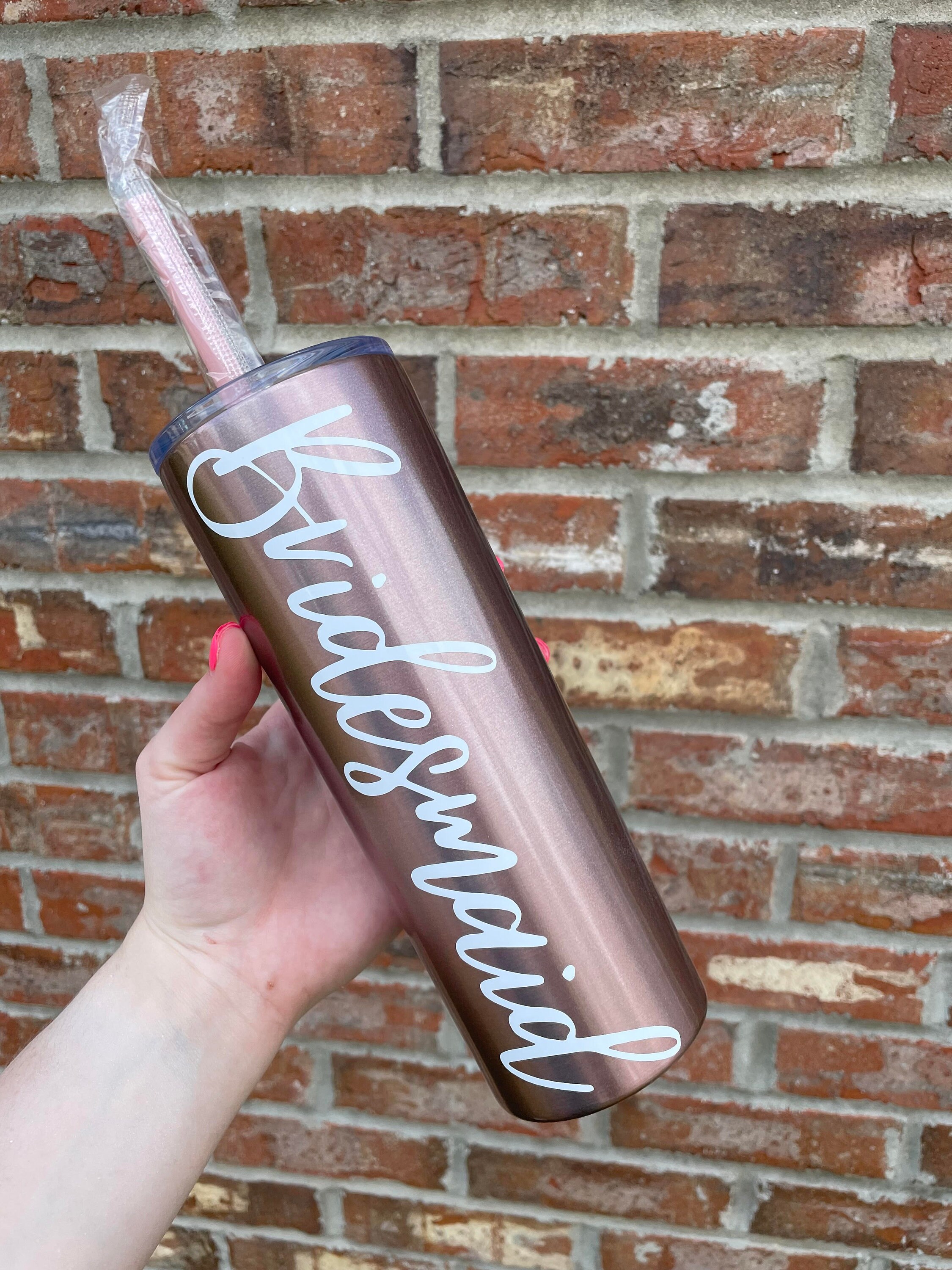 SET OF FOUR Bridal Tumblers Bride Tumbler Bridesmaid | Etsy