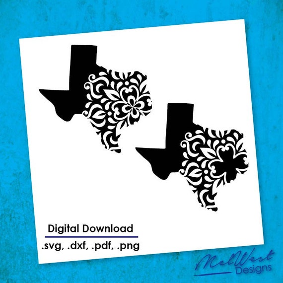 Download Texas Floral Digital Download Silhoutte Cricut Svgdxf Etsy