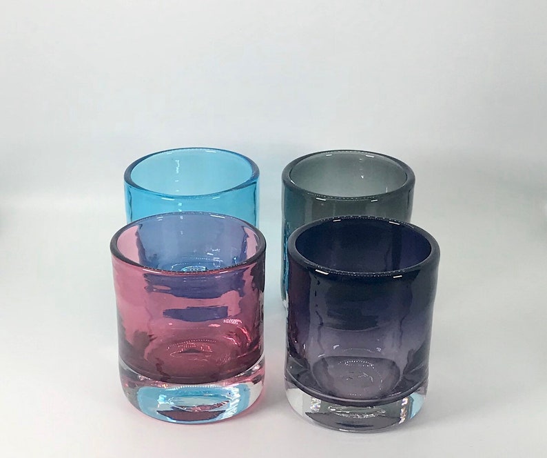 Copper Blue bourbon glass