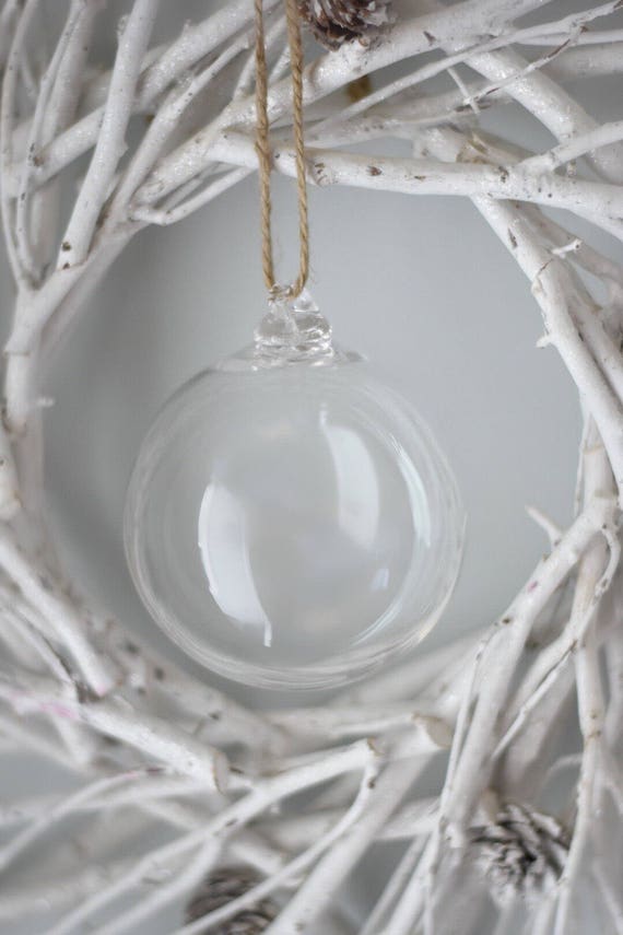 Christmas Tree Glass Ornament, Clear, Hand Blown Heirloom Quality, handmade  the old fashion way, Handed down through generations quality