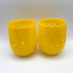 Yellow Bubble Stemless Wine