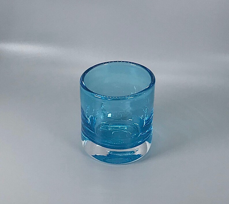 Copper Blue bourbon glass