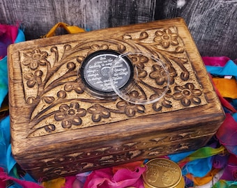 Carved Wood Relief Alcoholics Anonymous AA Chip Holder God Box Serenity Prayer recovery gift serenity prayer chip sobriety birthday