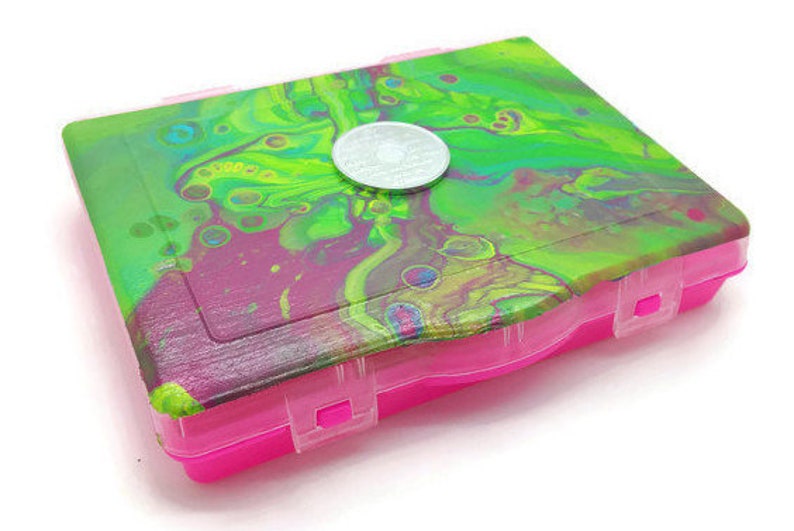 Serenity Prayer Alcoholics Anonymous Chip Holder Box AA Psychedelic Hippie Hand Painted recovery gift sobriety birthday