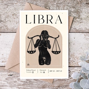 Femme Zodiac - Libra | Birthday Card 5x7