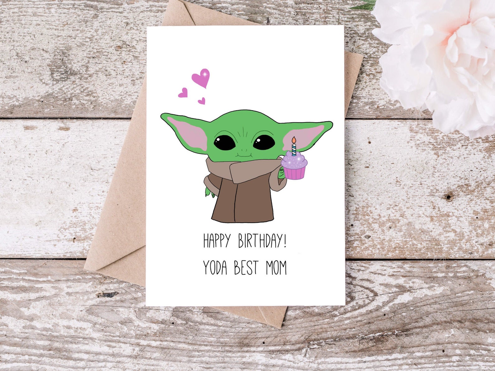 Herzlichen Glückwunsch zum Geburtstag Yoda Best Mom Grußkarte Etsy