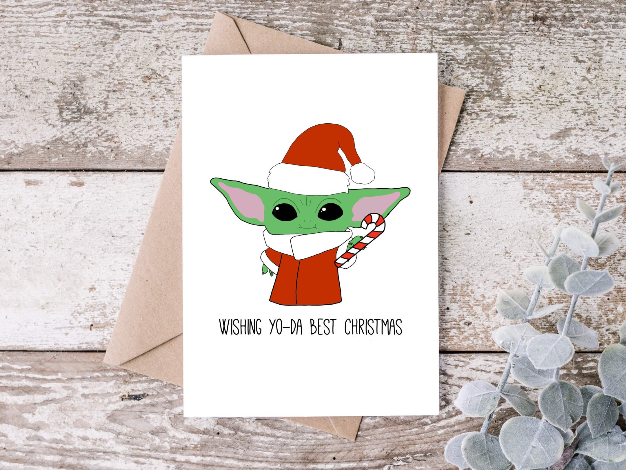 Baby yoda christmas card deals