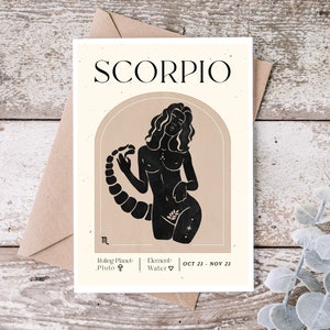 Femme Zodiac - Scorpio | Birthday Card 5x7