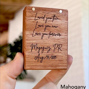 Personalized Wooden Stud Earring Box: Flip-Up Gift Presentation - Wanderweg Shop image 7