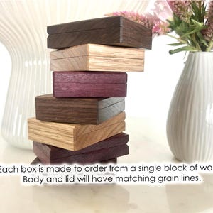Personalized Wooden Stud Earring Box: Flip-Up Gift Presentation - Wanderweg Shop image 7