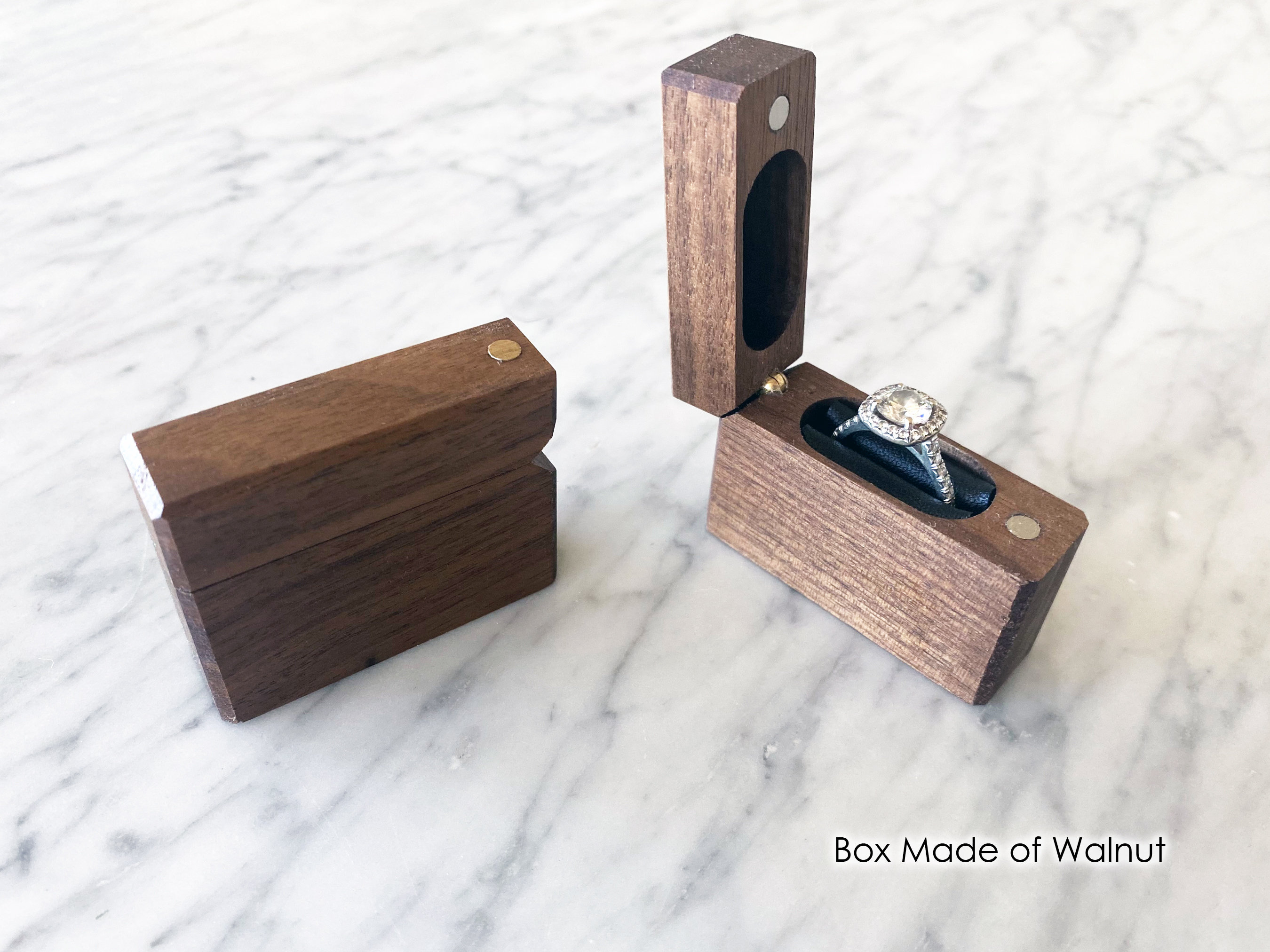 Engagement Ring Box Proposal Ring Box Wood Ring Box Slim