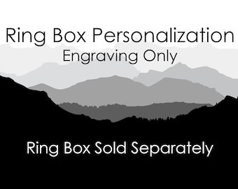 Personalization on Ring Boxes - Engraving Only - One Side