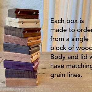 Personalized Wooden Stud Earring Box: Flip-Up Gift Presentation - Wanderweg Shop image 11