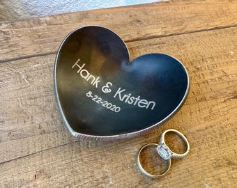 Engraved Iron Heart Ring Dish – 6th Anniversary Gift