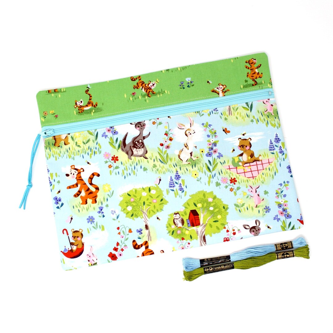 Medium Cross Stitch Project WIP Bag Project Pouch Winnie the Pooh 100 ...