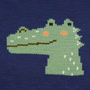 Dino Crocodile Knitting Chart | Cute Reptile | Happy Lizard | Cartoon Crocodile | DIY Knitting Pattern | PDF Digital Download