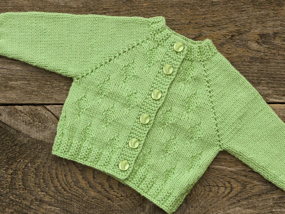 baby girl green cardigan