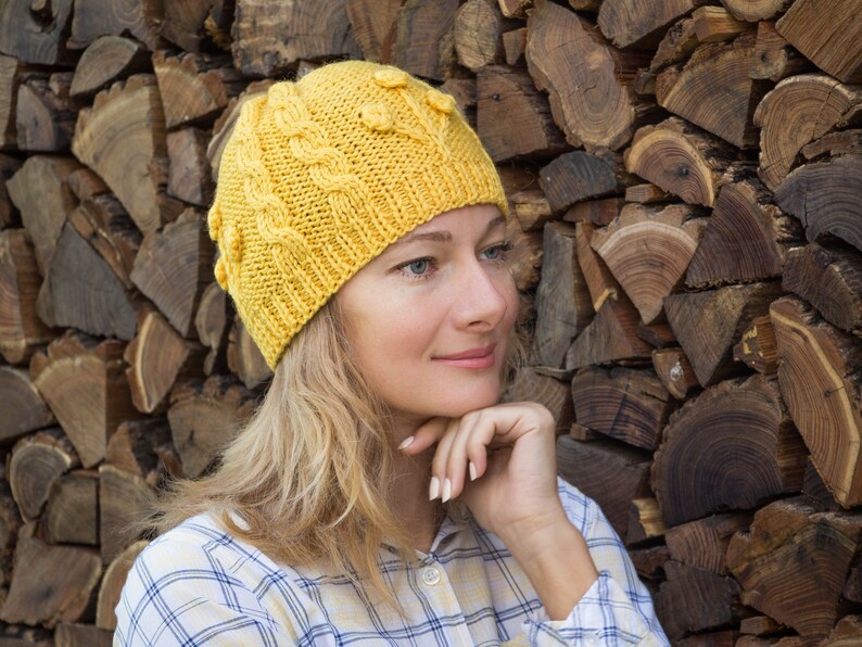 Teal knit hat women green beanie hat women knit hat winter Etsy