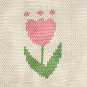 Tulpenbreitabel, gemakkelijke beginner, Intarsia PDF Instant Download tutorial, bloemmotief, bloemmotief kleurwerk, botanisch diagram
