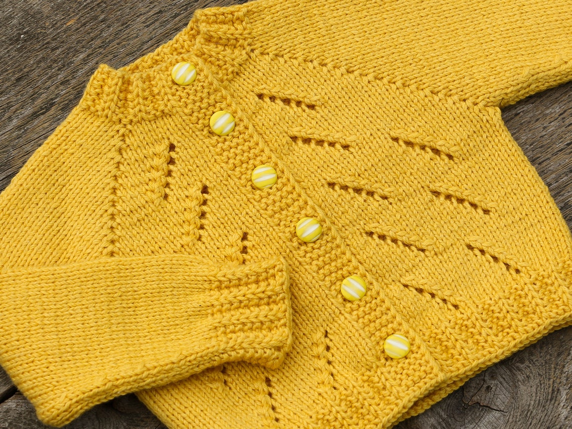 Yellow Baby Sweater Knit Baby Cardigan Yellow Baby Coat Knit | Etsy