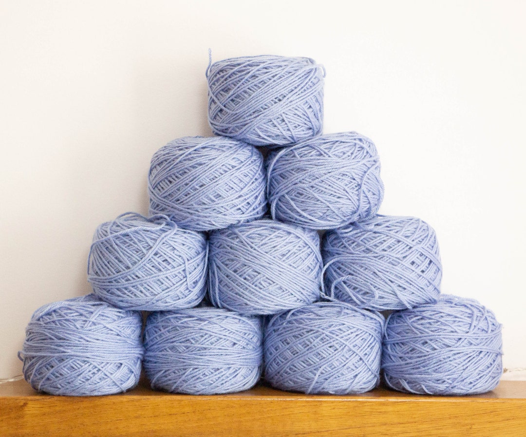 Lot of 10 Balls Pale Blue Yarn Alize Baby Wool 4 Ply Etsy