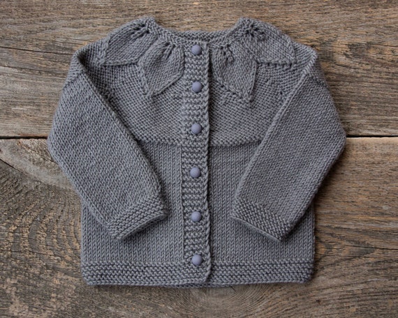 grey baby girl cardigan