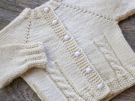 ivory baby cardigan