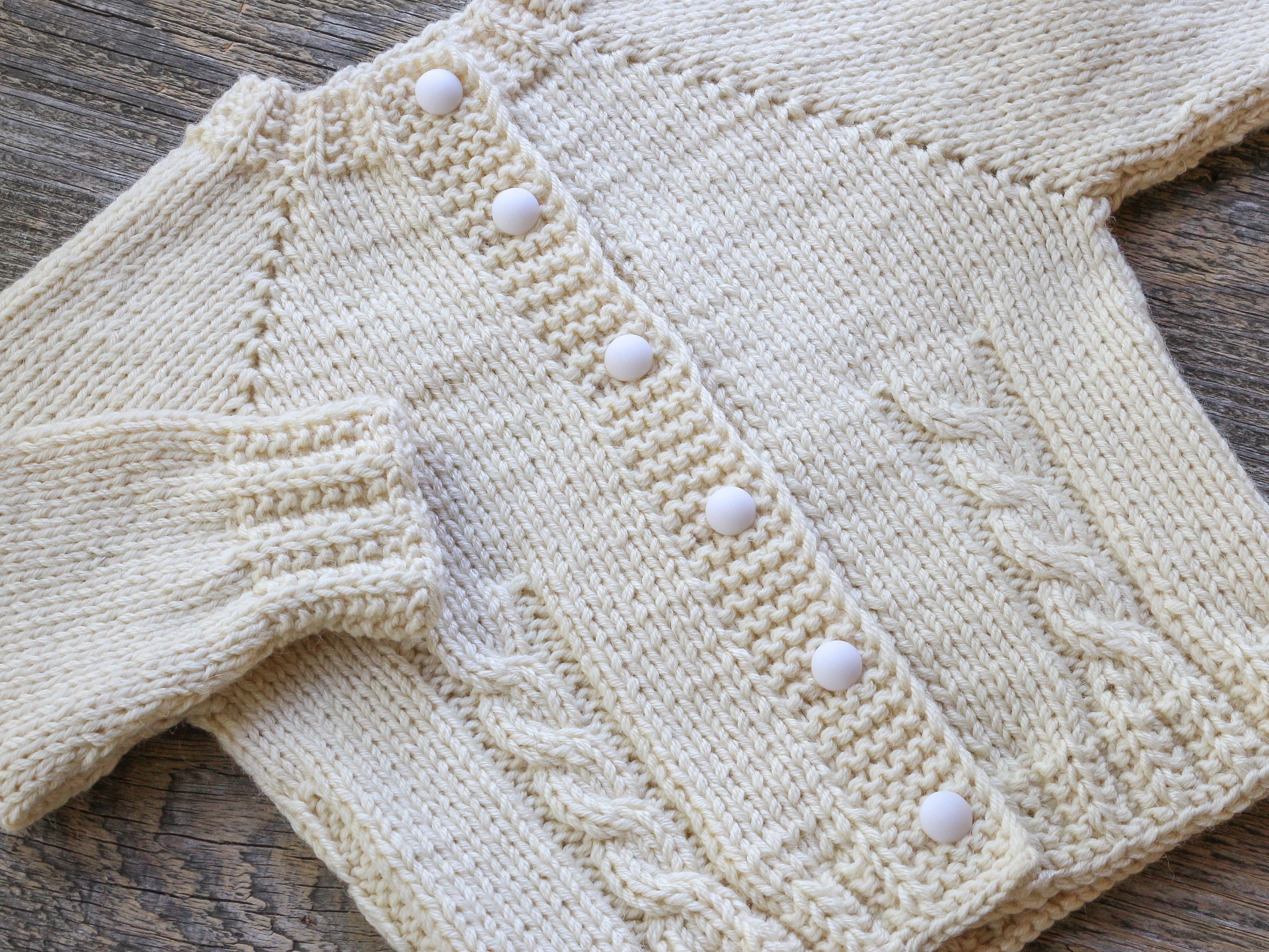 Ivory Baby Cardigan Baby Girl Sweater Baby Boy Sweater Knitted Etsy