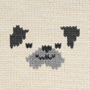 Breitabel Pug Dog - digitale download pdf - intarsia kleurwerkmotiefgrafiek en schriftelijke instructies voor kindertruien, hoeden, sjaals
