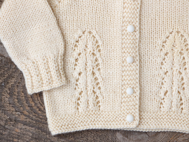 Christening sweater baptism sweater girl hand knit cardigan Etsy