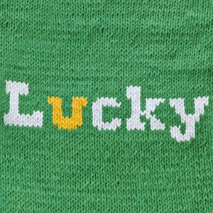 Lucky Easy Knitting Chart – 42 stitches x 14 rows - PDF Pattern for Machine & Hand Knitting, Intarsia, Fair Isle, Duplicate Stitch colorwork