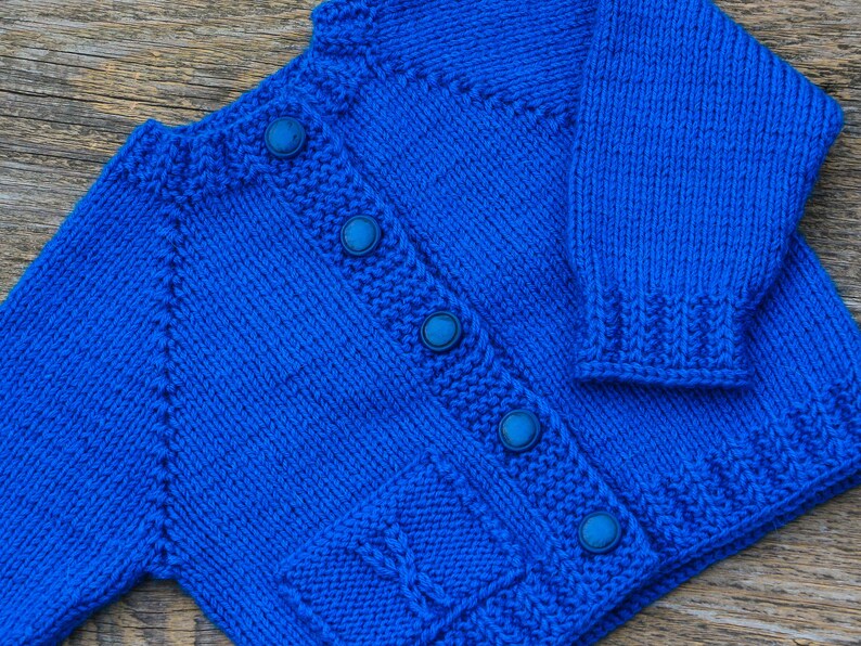 Blue baby sweater baby wool cardigan wool baby sweater hand Etsy