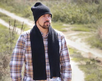 sachin and babi light blue dress WiesMade - American Made Wool Watch Cap Beanie in Basalt