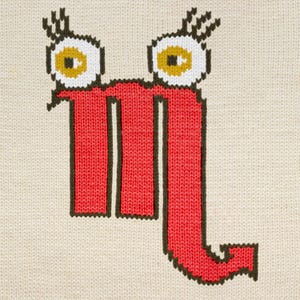 Gráfico de tejido divertido de Escorpio en formato PDF para descargar: motivo de símbolo astrológico en intarsia para jerséis de punto para niños: gráfico y patrón escrito