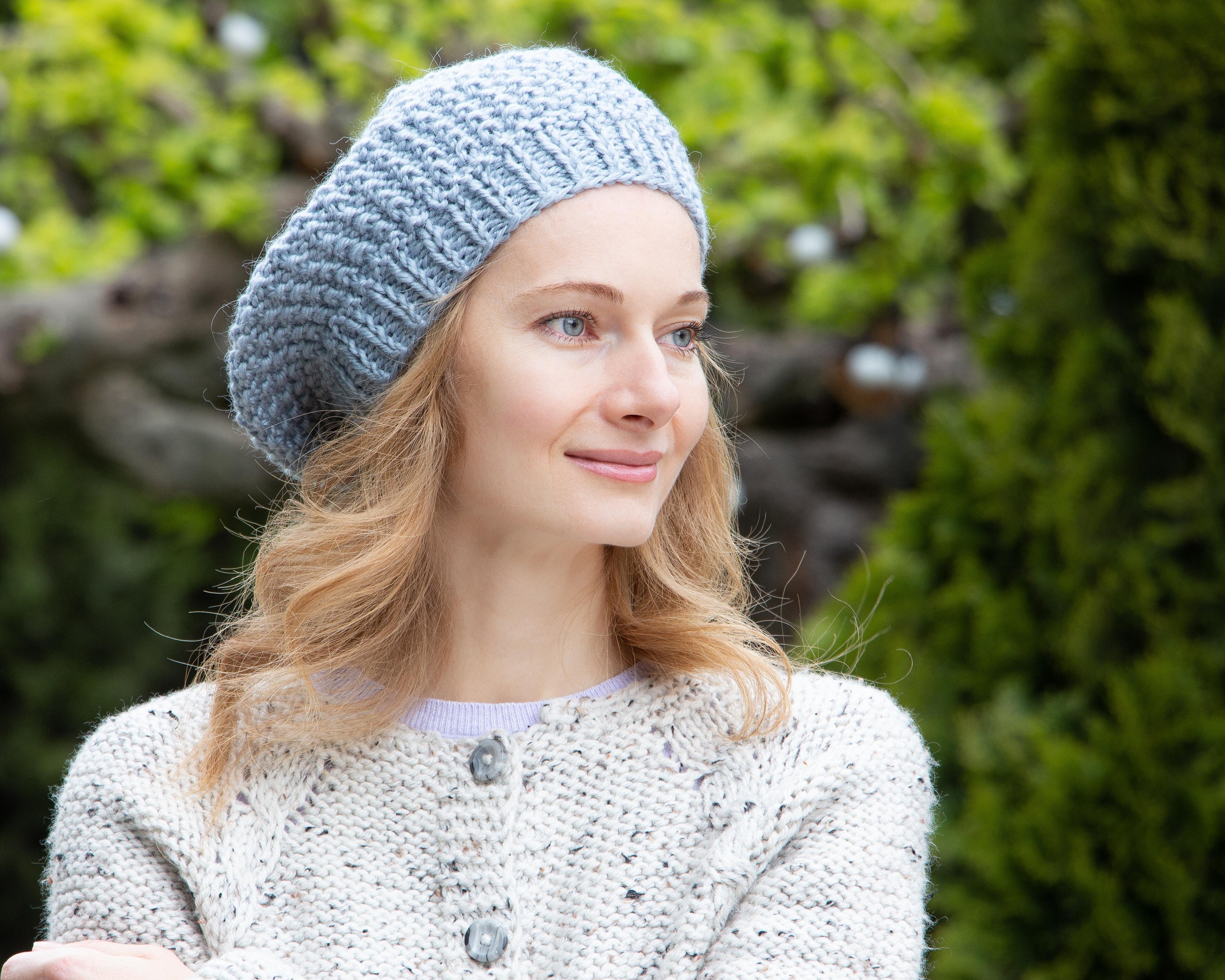 French Beret Crochet Wool 