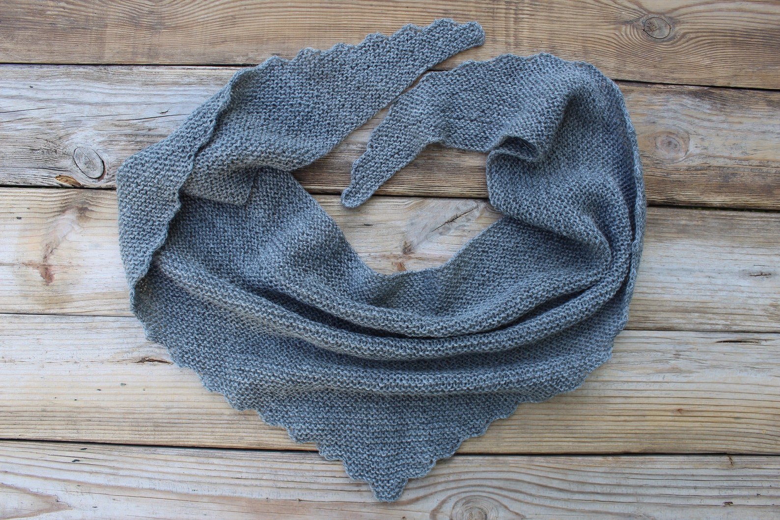 Small triangle scarf hand knit women shawl neck wrap wool Etsy