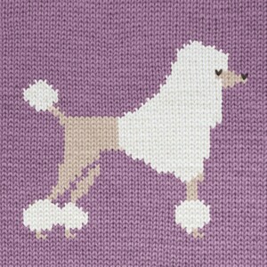 Poodle Knitting Chart | Easy Beginner Intarsia PDF Instant Download | Dog Lover Gift | Fluffy Puppy Pattern | Pet knit pattern