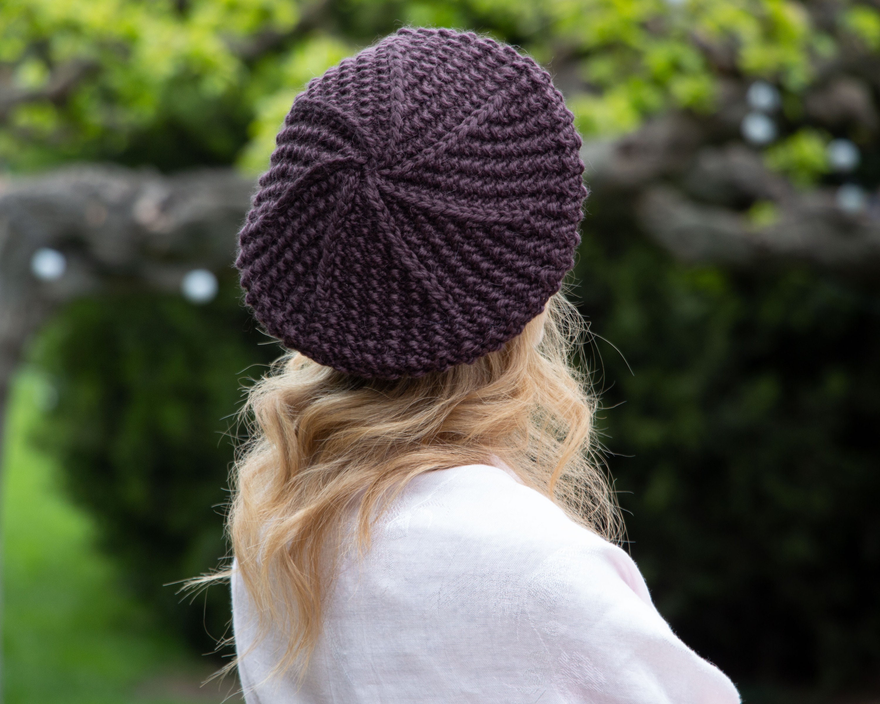 NWT Handmade Alpaca Wool Crochet Beret Hat Brown Spiral Knit Artisan Farm Blend Alpaca Wool Crochet Beret With Brim: Vintage Knitted Hat - Etsy main image 2