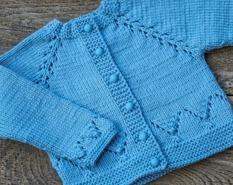 READY to SHIP Size 3-6 months Sky blue baby sweater, baby cardigan, baby sweater warm, baby boy girl cardigan,newborn sweater, toddler coat