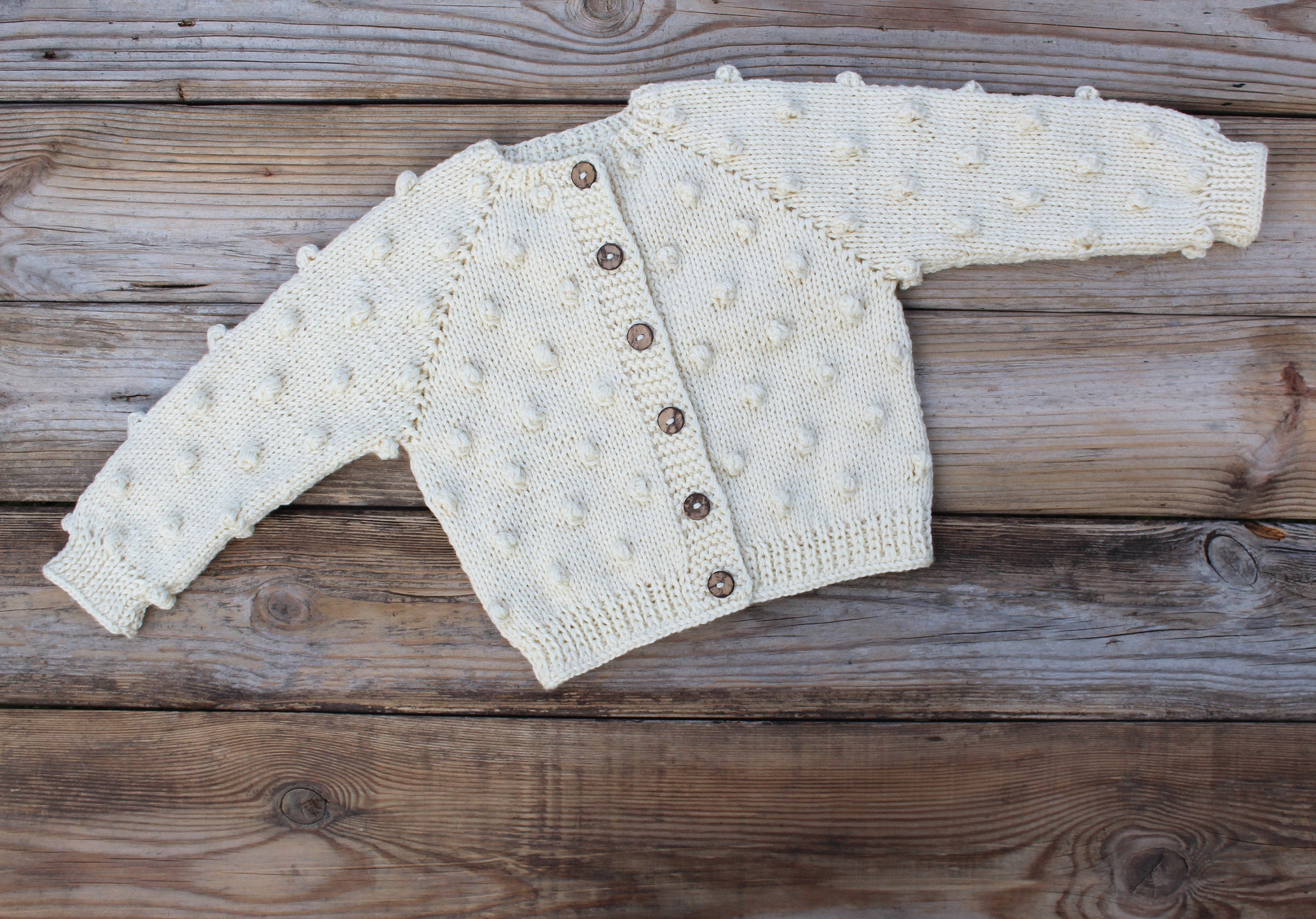 Ivory Baby Popcorn Sweater - Etsy