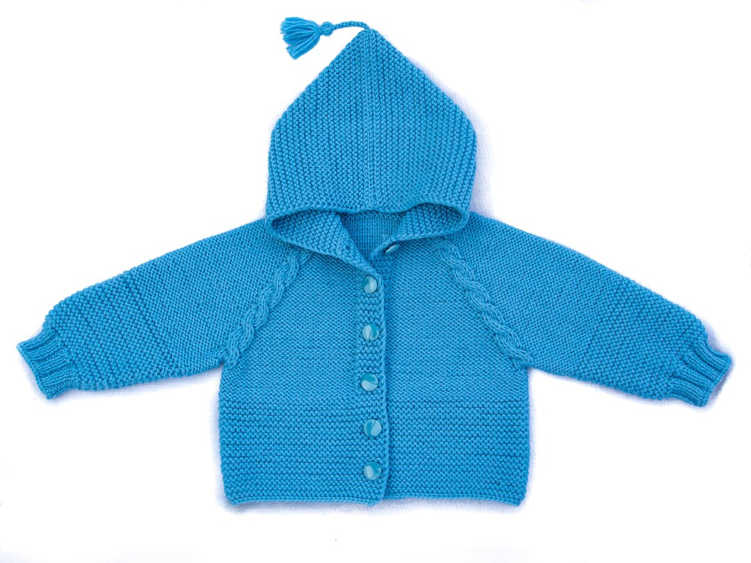Baby Hooded Sweater Knit Baby Sweater Knit Baby Jacket Wool Etsy