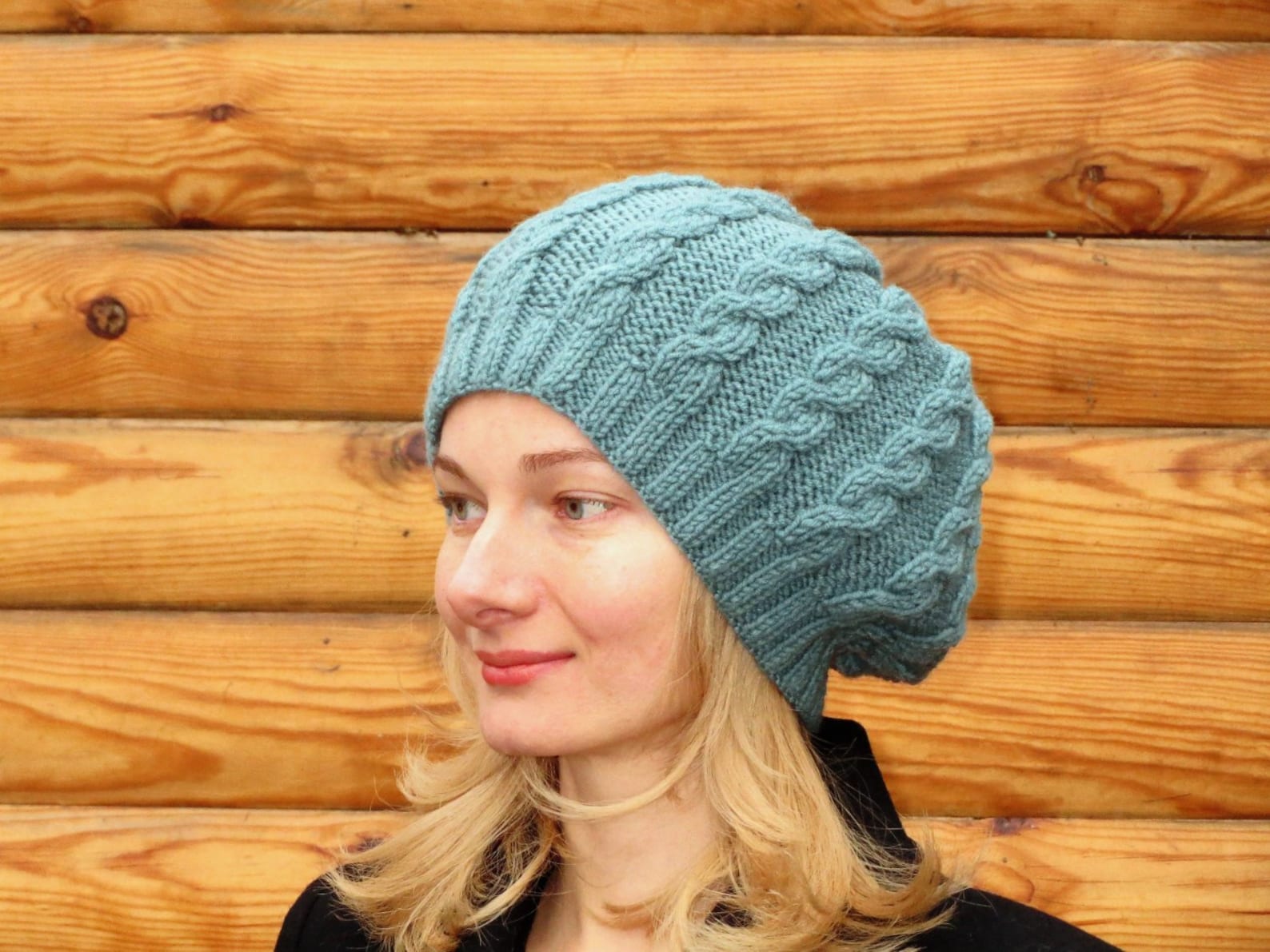 Winter Knit Hat Women Beanie Hat Knit Wool Hat Aran Hat Etsy