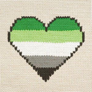 Grille coeurs à rayures pour tricot - modèle de tricot PDF - téléchargement numérique - style drapeau aromatique - couleurs intarsia - tricot main et machine