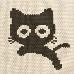 Black Cat Boris Knitting Chart, Intarsia motif graph, Dublicate Stitch Diagram, Knitting Pattern, PDF tutorial Digital Instant Download
