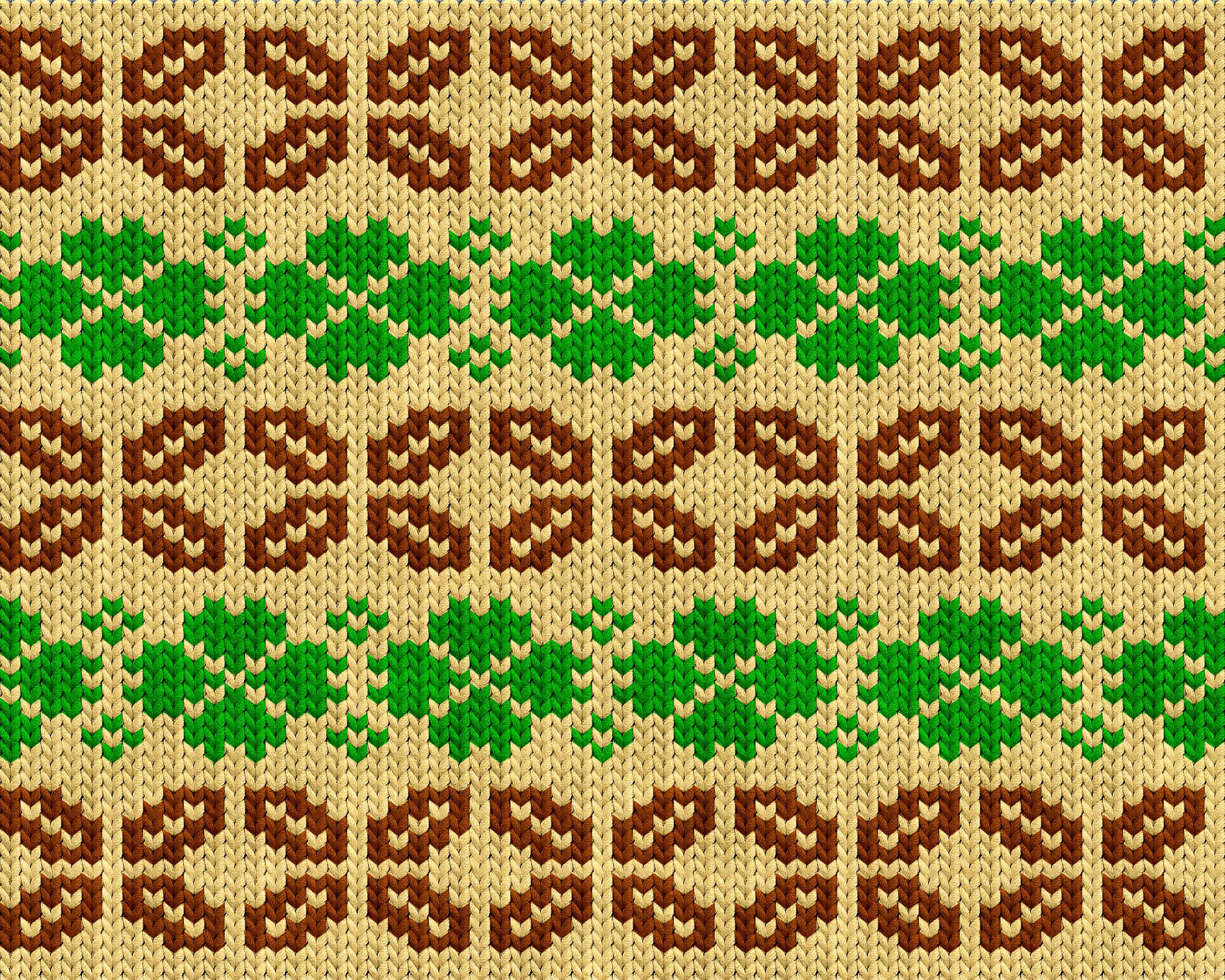 St Patricks Day Jacquard Knitting Chart – 12 and 24 Stitches X 52